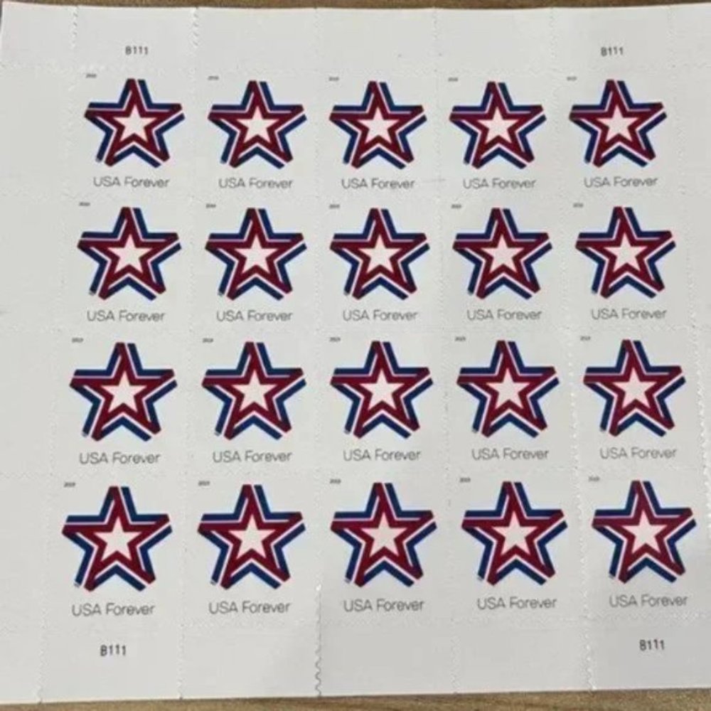 Star Ribbon Strip of 1000 USPS First Class Forever Postage Stamps Patriot…